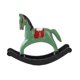 thumbnail image 2 of Estatua de caballo mecedor, figura decorativa, coleccionable, versátil, de madera. verde, 2 of 9