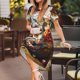 thumbnail image 3 of Disketp Rose Floral Skull para Vestido de Manga Corta para Mujeres, Vestidos de Verano para Mujeres, Casual y Holgado para la Playa, 3 of 6