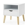 thumbnail image 3 of AC Pacific Jeff End Table with Drawer, White, 3 of 9
