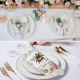 thumbnail image 2 of Cloth Napkins Set of 6 - 20x20 Inches, Spring Daisy Washable Reusable Table Napkins, Pink Flowers Wreath Leaves Farmhouse White Wood Soft & Absortbent Dining Napkin for Party Wedding Hotel Restaurant, 2 of 8