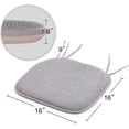 thumbnail image 2 of Cojín de asiento Cateissary con correas antideslizante para silla de interior Gris 41*41cm, 2 of 6