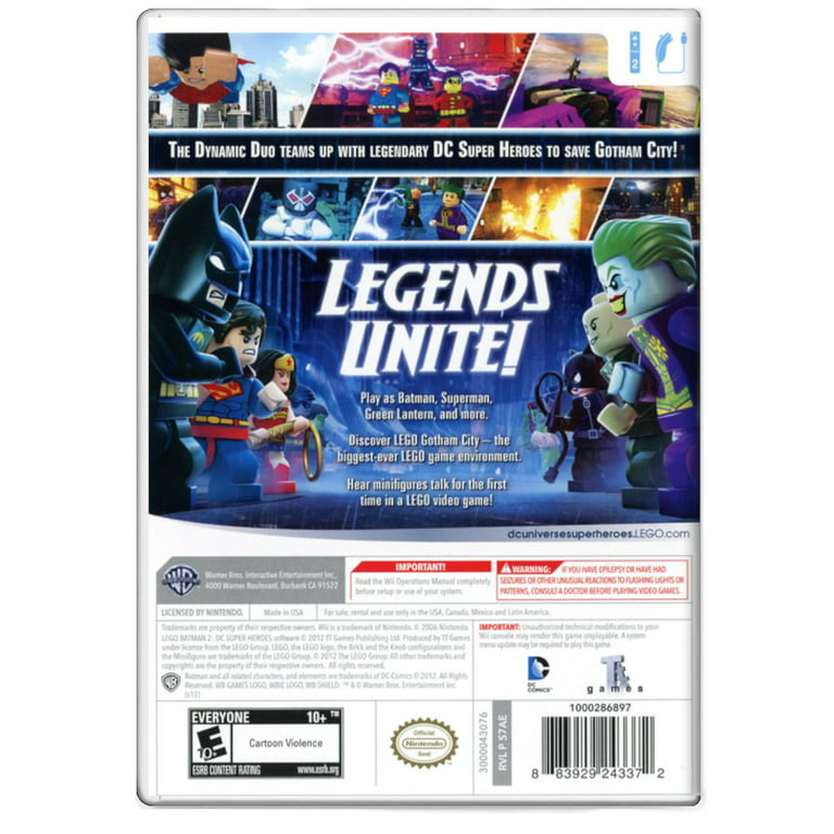 Permanece vértice Estado Used Lego Batman 2 DC Superheroes - Nintendo Wii (Used) - Walmart.com
