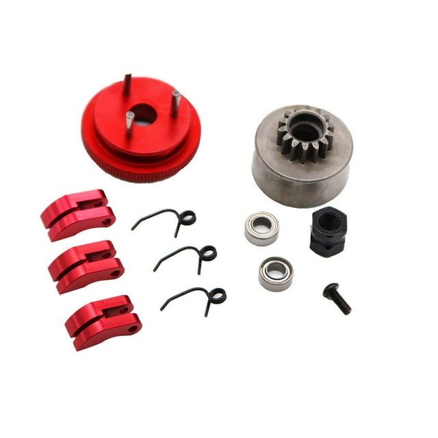 Clutch Bell 14T Gear Flywheel With Bearing Shoe Sets For 1/8 HSP RC Car Engine