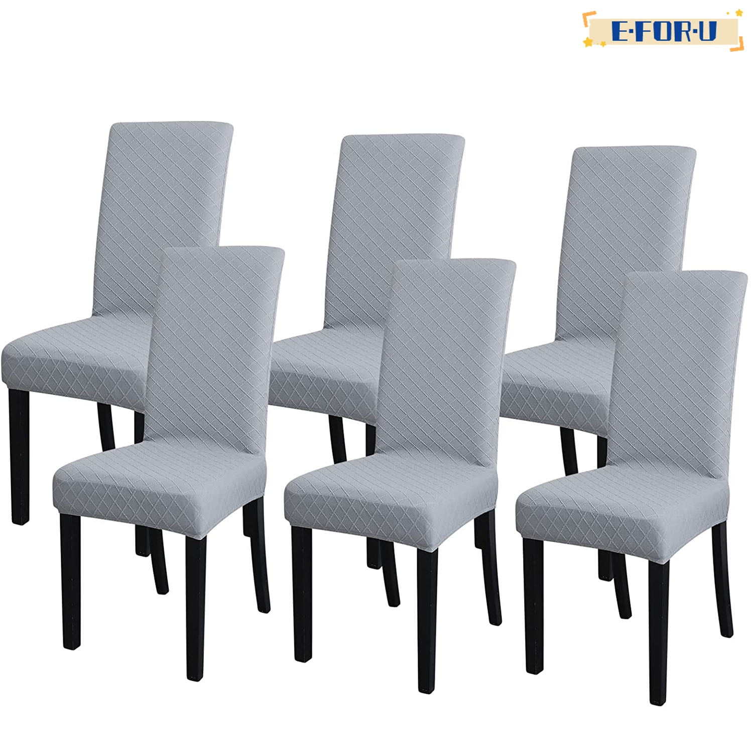 Waterproof Chair Covers for Dining Room Set of 6 Jacquard Kitchen Chair