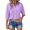 Purple plus size button down blouse a1, variant on thefmos Women Plus Size 3/4 Sleeve Button Down Blouse Casual Collared Shirt Cute Trendy Solid Basic Tunic Tops for Summer Business Work Everyday, Black L