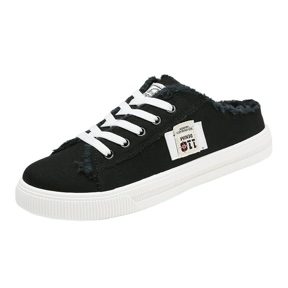 Yindaity Canvas Barefoot Running Shoes Women Women's Gel-Contend Running Shoes Womens Trail Running Shoes Black,7.5