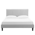 thumbnail image 3 of Modway Peyton Performance Velvet Full Platform Bed in Light Gray, 3 of 10