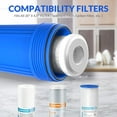 thumbnail image 6 of SimPure DB20P Whole House Water Filter Housing,20"x4.5" Sediment Carbon Cartridge Housing Universal,Pre-Filtration System for Well and City Water(3 Pack), 6 of 8