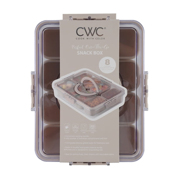 COOK WITH COLOR, 8-Compartment Snackle Box, Beige, Dishwasher
