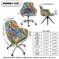 thumbnail image 7 of Xoenoiee Hippie Daisy Pattern Velvet Office Chair Slipcover with Arms, Modern Office Computer Chair Protector,Stretch Wingback Dining Chair Cover Protector for Home Kitchen Living Room, 7 of 7