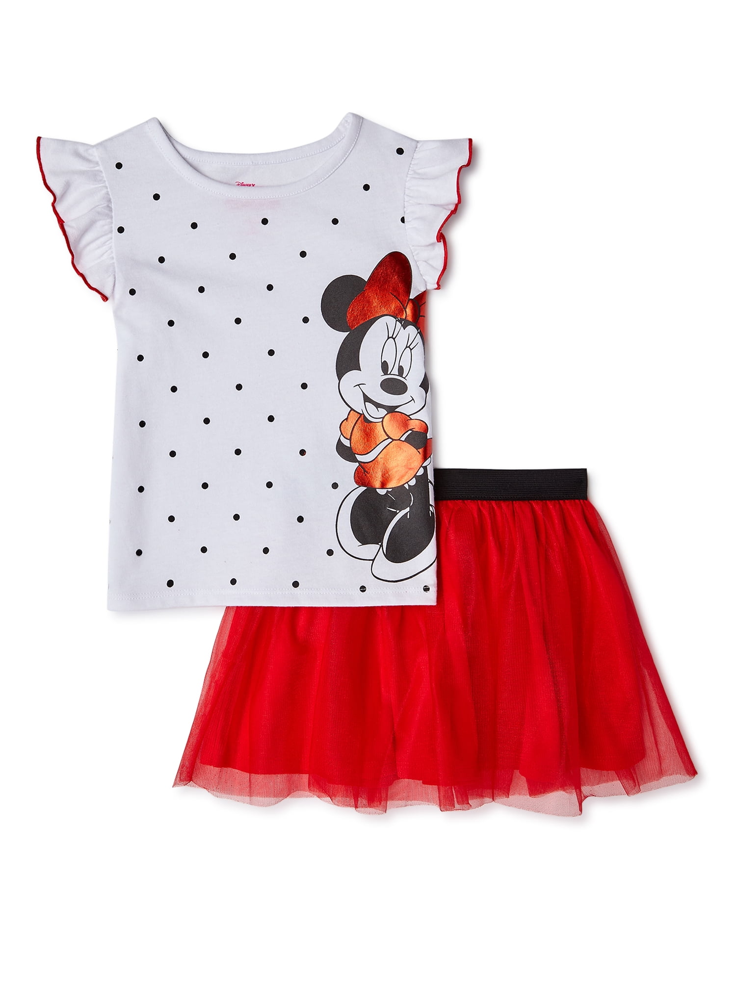 Disney Girls Toddler 2 Piece Minnie Skirt Set 