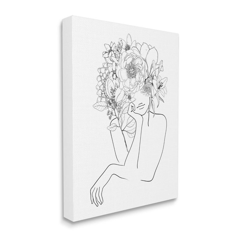 Stupell Industries Glam Rose Bouquet Over Women's Designer Books Framed Wall Art - Pink - Black - 16 x 20