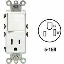 Leviton S02-05625-0WS Single-Pole Switch/Receptacle