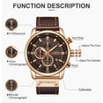 thumbnail image 2 of CURREN Brand Watch Men Leather Sports Watches Men's Army Military Quartz Wristwatch Chronograph Male Clock, 2 of 5