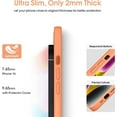 thumbnail image 4 of Liquid Silicone Case for iPhone 14, [True Liquid Silicone] [Anti Fingerprint] 4 Layer Phone Case Protective Cover, Full Coverage Around Camera & Built-in Microfiber, 6.1", Orange, 4 of 15