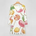 thumbnail image 4 of Candy Pattern Rainbow Lollipop Long Sleeve Dresses For Women Vintage Elegant Party Dress Oversized V-neck Dress S-8XL, 4 of 7