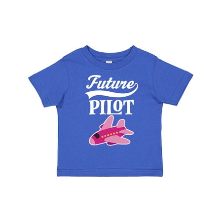 

Inktastic Future Pilot Girls Airplane Career Gift Toddler Toddler Girl T-Shirt