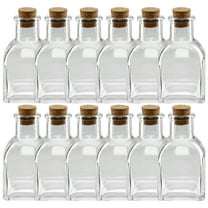 4” Glass Mini Bottle with Cork by Ashland - Decorative Jar for Weddings - Parties - Home Decor - Arts & Crafts - Bulk 12 Pack