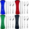 thumbnail image 3 of Zhuge Portable stainless steel tableware Travel Cutlery Set for to Go Anywhere,Black, 3 of 5