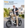 thumbnail image 5 of Jasion JT18 Step-Thru Electric Tricycle for Adults, 500W 3 Wheel Electric Bike with Front & Rear Baskets, 48V 13Ah Battery, 55-Mile Range, 18" Fat Tires, White, 5 of 8