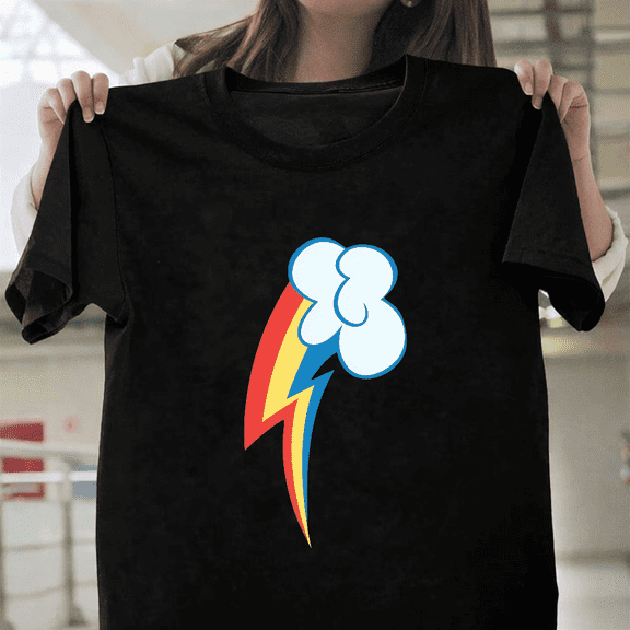 My Little Pony Rainbow Dash Cutie Mark Graphic Unisex T-Shirt, up to size 3XL.