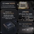 thumbnail image 3 of Computadora de escritorio mini PC FIREBAT T8 Plus Intel N100 con procesador negro, 8 GB, 16 GB, SSD, 256 GB, 512 GB, LPDDR5, WiFi5, BT4.2, HDMI, RJ45, 3 of 4
