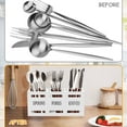 thumbnail image 7 of 1 Storage Box Clearance! Modern Wooden Utensil with 3 Compartment Silverware Cutlery Holders for Countertop Kitchen Utensils Organizer Storage Container for Fork and Spoon, 7 of 7