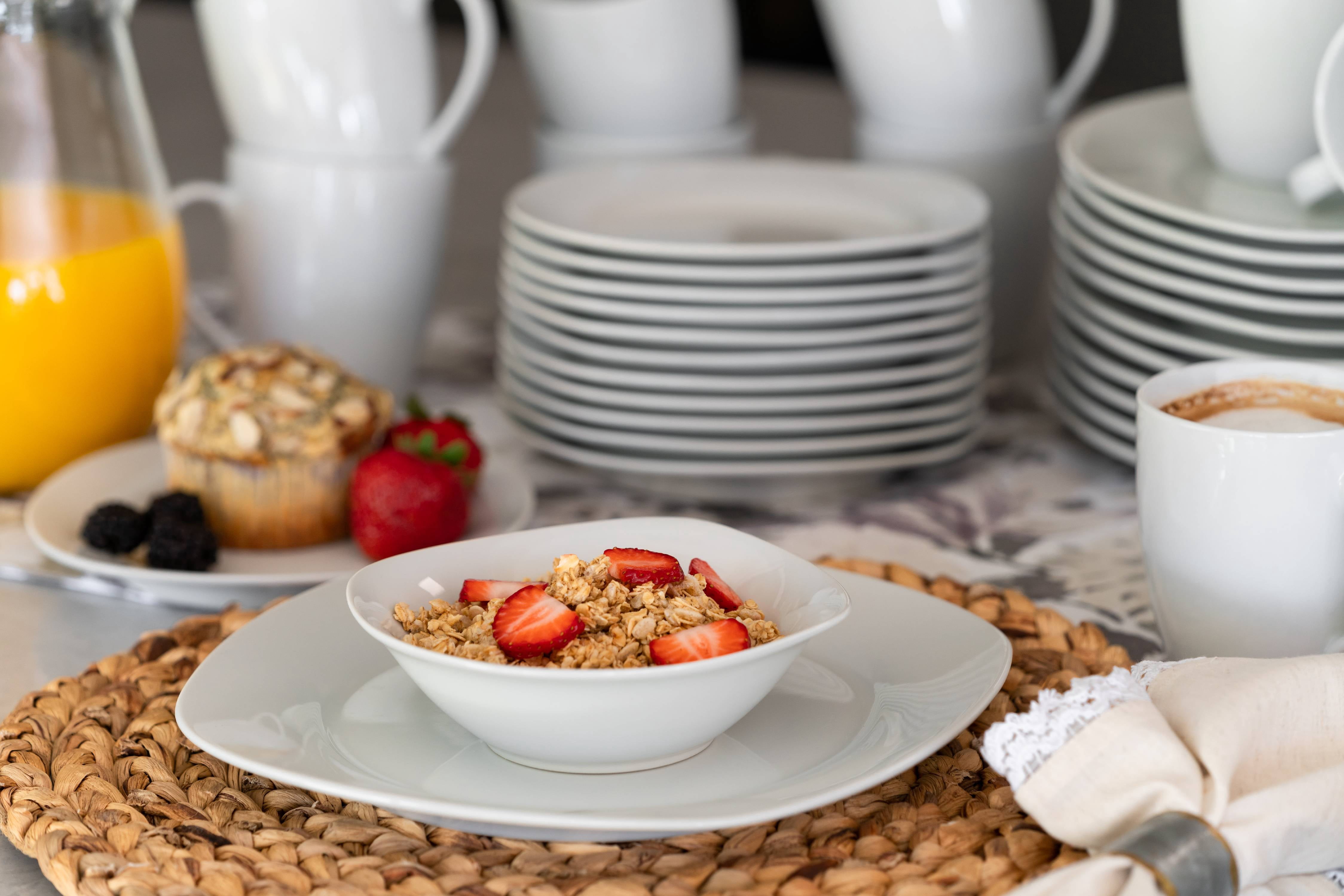 10 Strawberry Street 6" Catering Square Ceramic Cereal Bowl, Set of 12, White