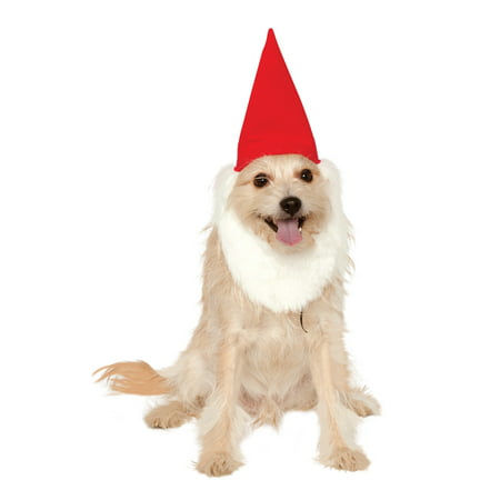 Pet Garden Gnome Hat with Beard Funny Cute Dog Cat Costume Halloween Fancy