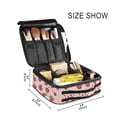 thumbnail image 3 of FORMRS Travel Makeup Bag Large Capacity Train Case Cosmetic Organizer with Adjustable Dividers, Cherries Pattern, 3 of 8