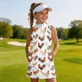 thumbnail image 5 of CAIXIA Girls Tennis Dress Sleeveless Golf Outfit 1/4 Zip with Pockets Kids 4-15Y Athletic Summer Sport, 5 of 6