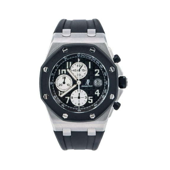 Pre-Owned Audemars Piguet Royal Oak Offshore Chronograph 25940SK 42MM Black Dial With Rubber Bracelet