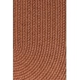 thumbnail image 2 of Indoor/Outdoor Solid Brown Area Rug, Braided Textured Design, 2Ft. X 3Ft. Oval Reversible Carpet, 2 of 2