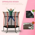 thumbnail image 4 of Soozier Trampoline pour Enfants de 63 Pouces avec Filet de Protection pour l'Intérieur, Rouge, 4 of 10