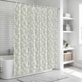 thumbnail image 6 of Tropical Botanical Bathroom Shower Curtains with 12 Hooks Polyester Waterproof Shower Curtain for Stalls and Bathtubs Farmhouse Flowers Leaves Sage Green Decorative Bathroom Curtain 66x72 Inches, 6 of 9