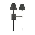 thumbnail image 4 of Matte Black Two Light Wall Sconce from the Jefferson Collection, 4 of 5