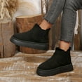 thumbnail image 3 of Rokment Platform Snow Boots for Women 2025 Winter Fleece Lined Warm Non Slip Slip-On Chelsea Ankle Booties, 3 of 7