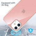 thumbnail image 6 of Meifigno Glitter Compatible with iPhone 12 Mini Case, Hard PC with Soft TPU Edge, [Military Level Protection][Green Materials], Clear Case Designed for iPhone 12 Mini 5.4" 2020, Glitter Pink, 6 of 7