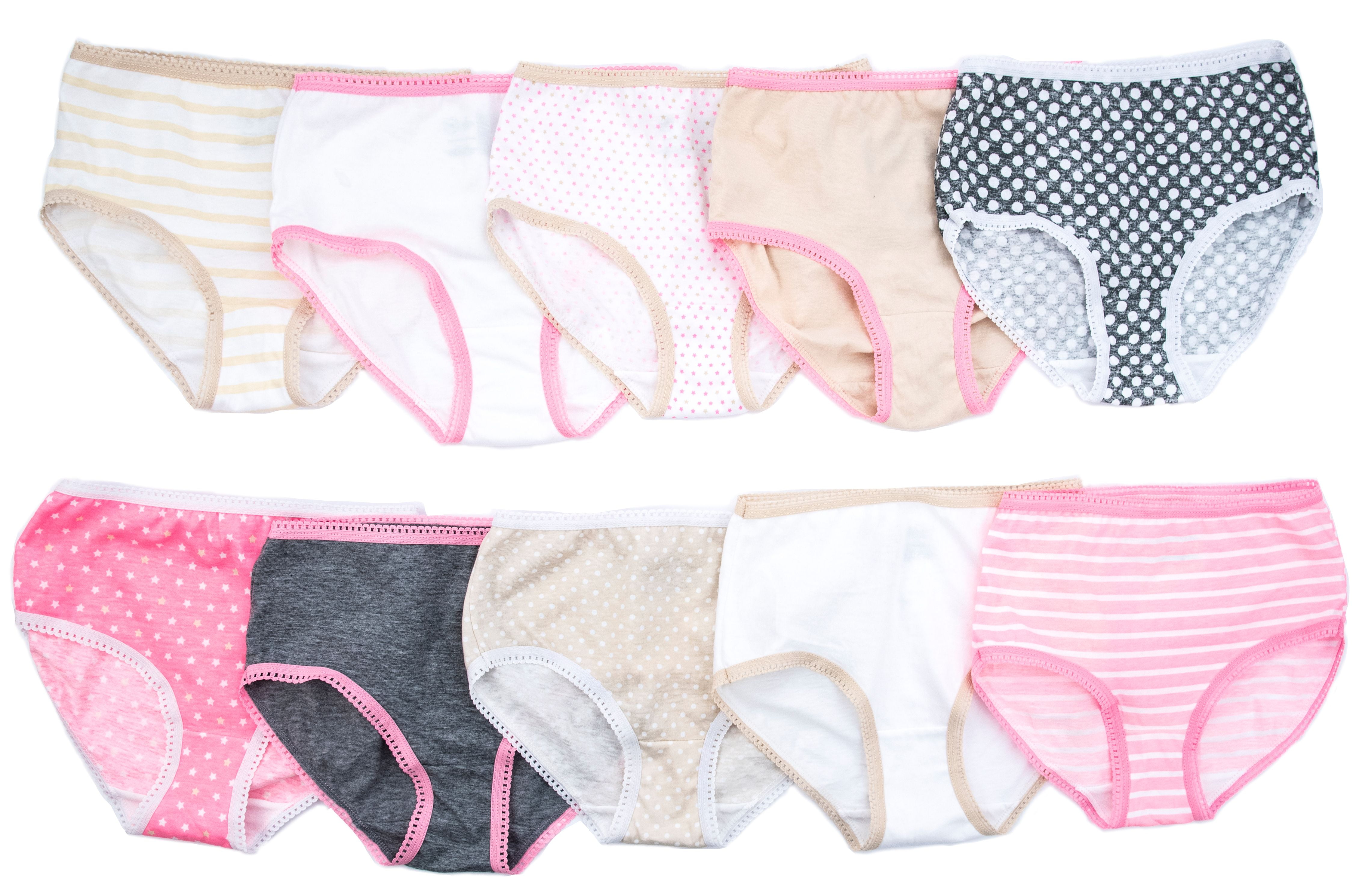 Wonder Nation Girls Brief Underwear 10Pack, Sizes 416