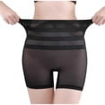 thumbnail image 3 of Daznico Womens Underwear - High Waist Lace Lifting Postpartum Shaping Panties Breathable Sheer Mesh Women's Boyshorts for Abdomen Control - Panties for Women,Color:Black,Size:XXL, 3 of 8