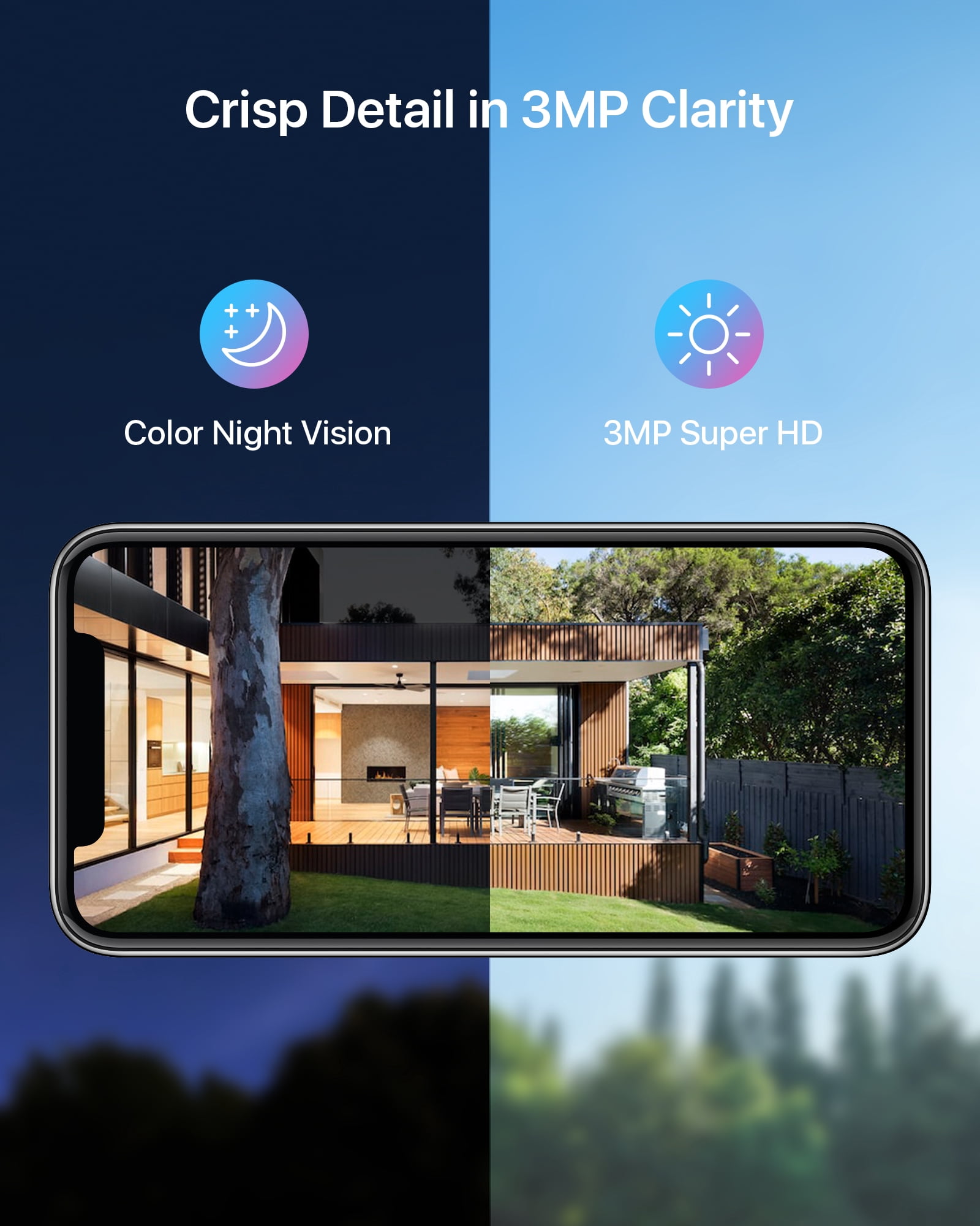 3MP Wireless Wi-Fi Security Camera System with 2 Way Audio, ZOSI 2K 8CH WiFi 6 NVR, 8PCS Outdoor WiFi Camera with Color Night Vision, AI Detection, 2TB HDD for 24/7 Recording, Smart Home Security