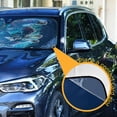 thumbnail image 3 of Cool Skater Bear Car Windshield Sun Shade Foldable Car Front Window Visor Heat and UV Protection 55x27.6, 3 of 8