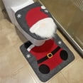 thumbnail image 5 of Fiudx Juego de Baño Navideño con Diseño de Anciano Sin Rostro, Tela No Tejida, Decoración de Baño, Accesorios Navideños, Centro Comercial, Hotel, Juego de Alfombrillas de 42 X 36 Cm y 54 X 54 Cm., 5 of 5