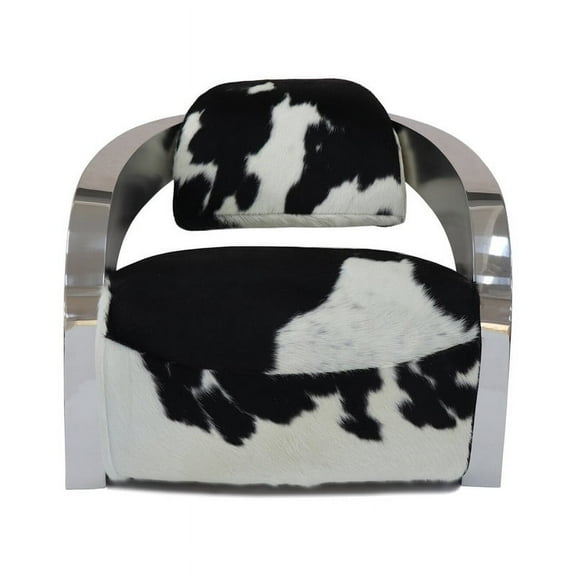 Infinity CH18-BKCH Outdoor Living  Cow Hide Outdoor Chair, Black