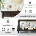 thumbnail image 4 of Deiokin 50" Classic Retro Console Table, Solid Pine Entryway Table with 3 Drawers & Open Shelf, 4 of 8
