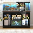 thumbnail image 5 of Blotout Farmhouse 55-75 Gallon Fish Tank Stand with Power Outlet, 52"Aquarium Stand with Storage/Sliding Barn Door, Heavy Duty Tank Stand for 2 Fish Tank/Reptile Terrarium, 1000lbs Capacity, Black, 5 of 7