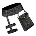 thumbnail image 4 of Gothic Steampunk Punk Waist Pack Shoulder Bag Purse bag Purse Black PU Black, 4 of 8