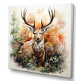 thumbnail image 2 of Designart "Abstracted Nature with a Deer" Landscapes Canvas Print, 2 of 5