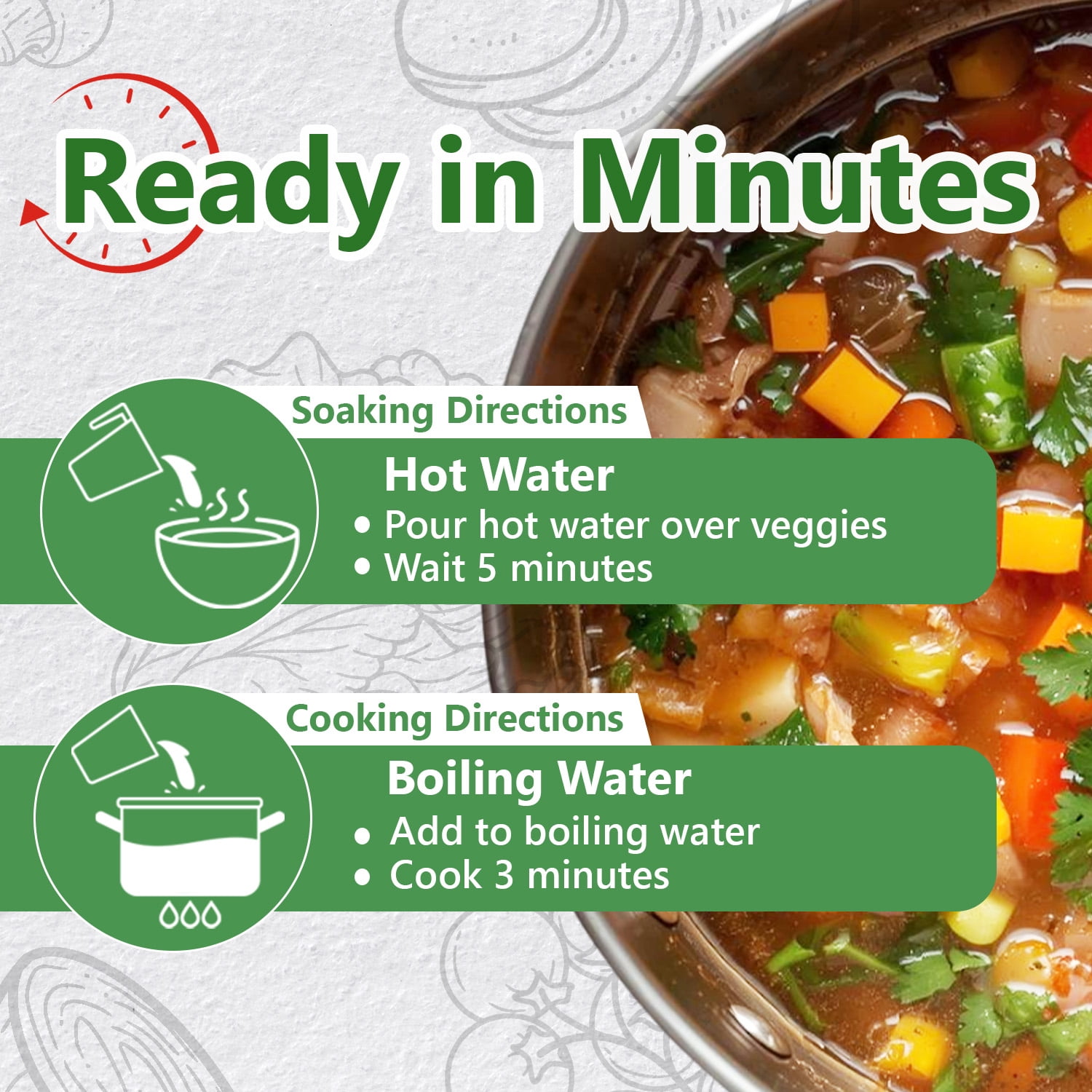 NPG Dried Vegetable Mix 16 oz (1 LB), Dehydrated Veggies for Soup, Ramen, Stir Fry & Cooking, Carrots, Onions, Tomatoes, Potatoes, Bell Peppers, Celery, Peas, Cabbage & Parsley
