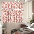 thumbnail image 6 of Peach Kitchen Curtain Valance and Tiers Set of 3 Blocks Outside Light Cafe Farmhouse Bathroom Window Curtains, 6 of 6